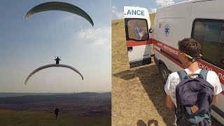 Полеты на параплане в Крыму. Подписчика увезла скорая!