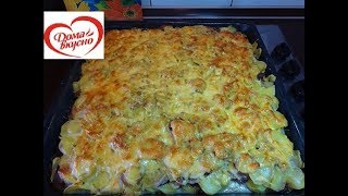 Картофельная запеканка с фаршем и грибами! Вкуснейший ужин Готов!