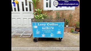 Nhận thiết kế và đóng xe cafe take away inox hcm
