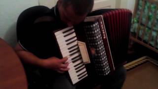 Игра на аккордеоне (разбор песни , Евгений Коновалов - "Поговорим с тобой отец")