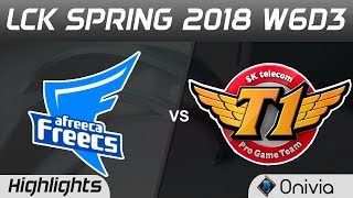 AFS vs SKT Highlights Game 1 LCK Spring 2018 W6D3 Afreeca Freecs vs SK Telecom T1 by Onivia