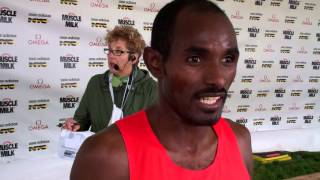 Ibrahim Jeilan after finishing 3rd in the 5000 at 2013 adidas Grand Prix