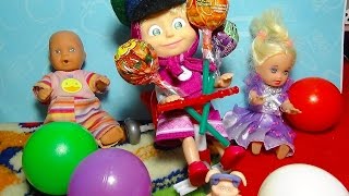 Мультик про кукол. Макс и Катя играют в съедобное не съедобное/Max and Katya playing edible