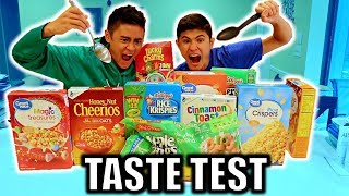 CEREAL TASTE TEST CHALLENGE *PRANK* (NAME BRAND vs GENERIC)