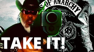 When A Wannabe Biker Tries to Make You Take Off Your "Sons of Anarchy Vest"