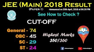 JEE (Main) 2018 Paper-1 Result Declared || Decrement in Cut-Off || See How to Check