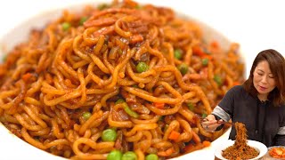 Jjapaguri (aka "Ram-don" from the movie Parasite) 짜파구리 RECIPE & MUKBANG [기생충 영화] 짜파구리 레시피 + 먹방