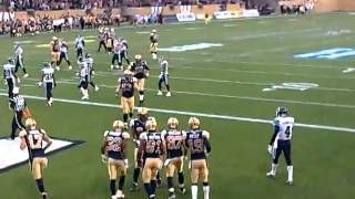 Winnipeg Blue Bombers vs Toronto Argonauts IGF 2014 home opener Cory Watson TD
