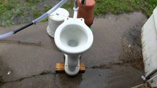 263: 1923 Peerless Forward Trap Toilet On Flushometer