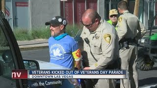 Las Vegas police help kick out veterans' group from downtown parade