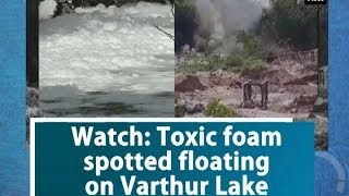 Watch: Toxic foam spotted floating on Varthur Lake - Karnataka News