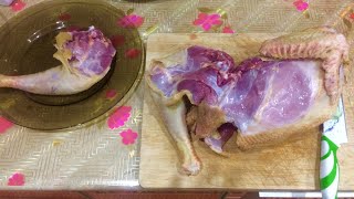Разделка Деревенского ПЕТУХА/Блюдо из Петуха/Family в Деревне