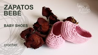 Tutorial Zapatos Bebé Crochet o Ganchillo Baby Shoes (English Subtitles)