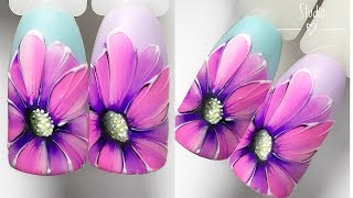ВЕСЕННИЙ дизайн ногтей 2018\ЯРКИЕ цветы на ногтях\