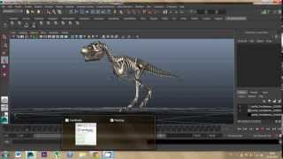 T-Rex Skeleton Run Cycle