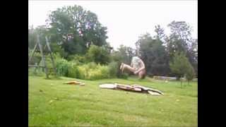 Double frontflip on ground attempt compilation