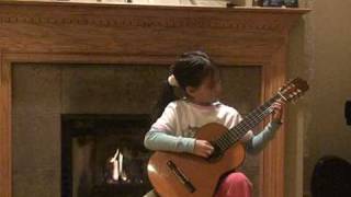 Helen Hu plays classic guitar Suzuki book 3 greensleeves