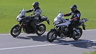 Honda Crossrunner 800 vs Yamaha Tracer 900  2015 - Test Moto.it [ENGLISH SUB]