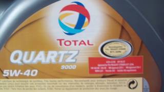 Total Quartz 9000 5w-40 правильная банка с eBay 5L.