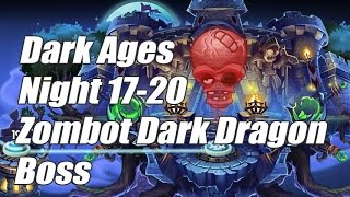 Plants vs. Zombies 2 / Dark Ages / Night 17-20 / Zombot Dark Dragon / Gameplay Walkthrough