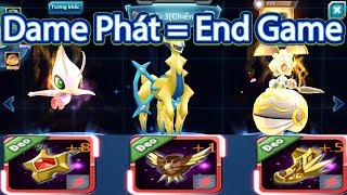 Arceus Lỗi Dame Kết Hợp Sấm Sét Sen Đỏ Kèm Celebi Bá Chủ Và Magearna Bá Chủ|Combo Đoạt Mệnh