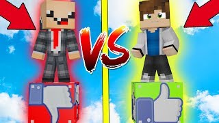 ЛАЙК ЛАКИ БЛОК VS ДИЗЛАЙК ЛАКИ БЛОК! НУБ ПРОТИВ ПРО! ВЫЖИТЬ НА 1 БЛОКЕ! #23