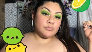 Lemon Lime Makeup - Green & Yellow makeup - Simply Sely