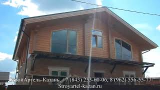 Клееный брус, Дома +из клееного бруса, комбинированный дом