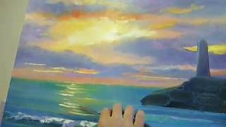 Пишем морской закат.Студия живописи.Дмитрий Захаров. www.zaharov-art.ru