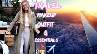 Airplane/Travel Makeup, Outfit Ideas & My Carry On Essentials!