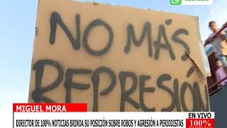 Juventud Sandinista roba y agrede a equipo de 100% Noticias