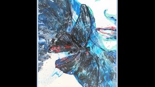 Картина "Бабочка".  Энкаустика (encaustic). Процесс