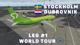 Стокгольм (ESSA) - (LDDU) Дубровник. Вокруг мира в ИВАО. Этап: №1
