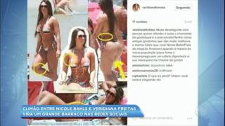 Hora da Venenosa: Nicole Bahls e Veridiana Freitas quebram o pau nas redes sociais