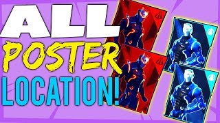 Fortnite ALL CARBIDE and OMEGA POSTERS LOCATIONS - Spray over different Carbide or Omega Posters