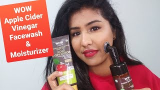 WOW Apple Cider Vinegar facewash & Moisturizer | Review & Demo | Awesome Ankita