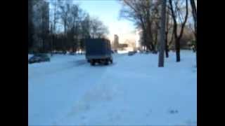 Донецк занесло снегом