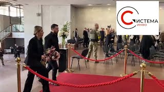 Владимир Зеленский с женой пришел попрощаться с Леонидом Кравчуком (ВИДЕО)