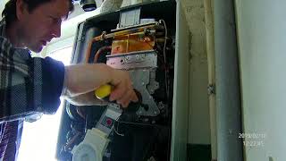 Rinnai 167 rmf Чистка горелки и теплообменника Часть 1
