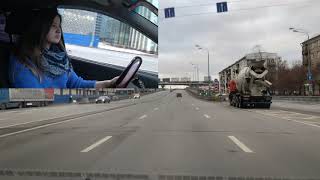 Уроки вождения автомобиля на автомате ( акпп ) с автоинструктором. Алёна рулит.