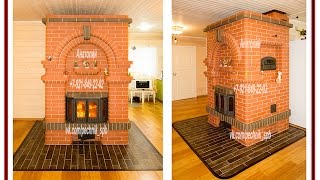 КАМИНОПЕЧЬ. Каминопечь с хлебной камерой и теплообменником. Отопительная печь.