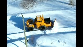 ТРАКТОР КИРОВЕЦ. ТРАКТОР К 700 А. ОПЯТЬ ЧИСТИМ СНЕГ
