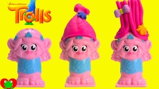 Trolls Poppy and Branch Grow Play Doh Hair and Shopkins Season 7