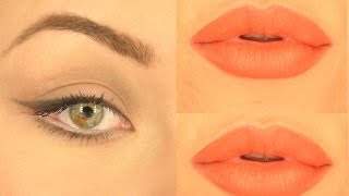 ТРЕНД ВЕСНЫ 2014 - ОРАНЖЕВЫЕ МАТОВЫЕ ГУБЫ - МАКИЯЖ /  SPRING 2014 MAKEUP TREND - ORANGE LIPS