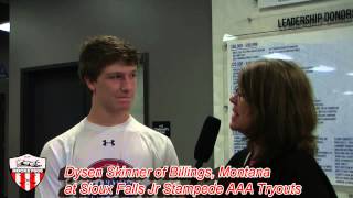 Dysen Skinner @JrStampedeAAA Tryouts