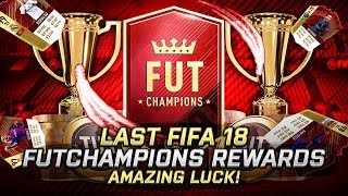 BEST FIFA 18 PLAYERS IN PACKS ? MY LUCKIEST FIFA 18 FUTCHAMPIONS REWARDS OF THE YEAR !!!