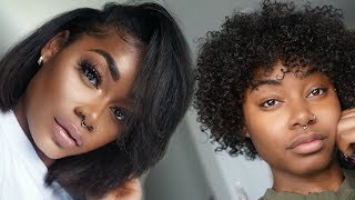 Natural Hair Tutorial | Watch me trim, straighten and style my 4a/3c natural hair | Laurasia Andrea