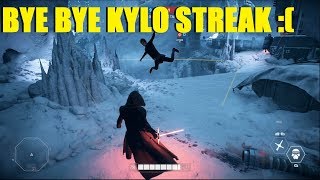 Star Wars Battlefront 2 - Kylo Killstreak RUINED By Lightsaber glitch! XD Kylo Poor Kylo!