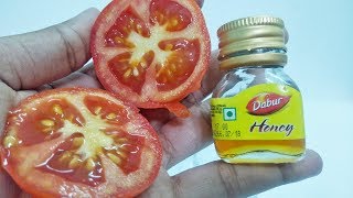 Tomato Honey Rub On Skin & Look What Happened To Your Face- Skin Whitening Tomato Facial Beauty tips