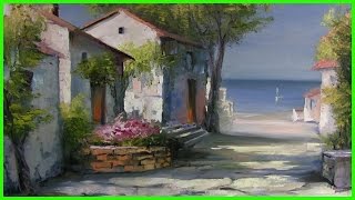 Мастер-Класс живописи маслом Южная улочка.+79857776200